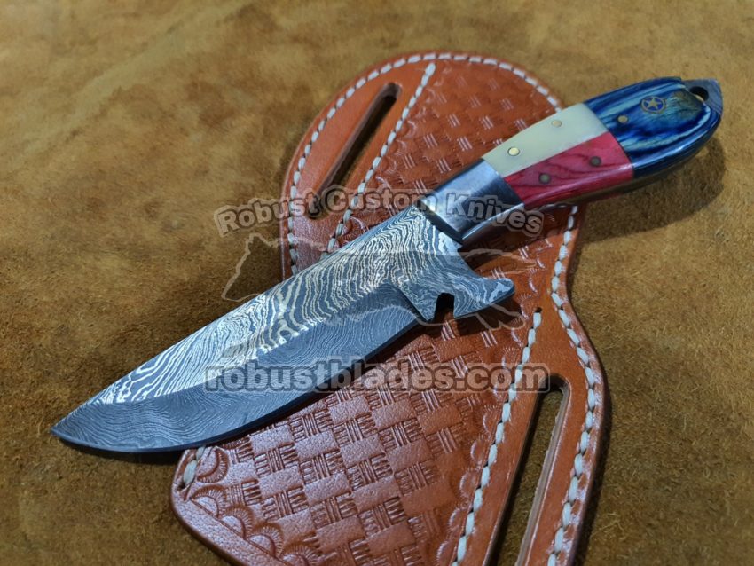 Custom Made Damascus Steel Cowboy knife...