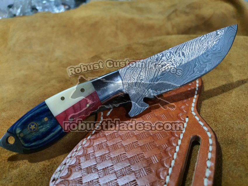 Custom Made Damascus Steel Cowboy knife...