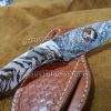 Custom Made Damascus Steel Cook Cutout Cowboy knife....