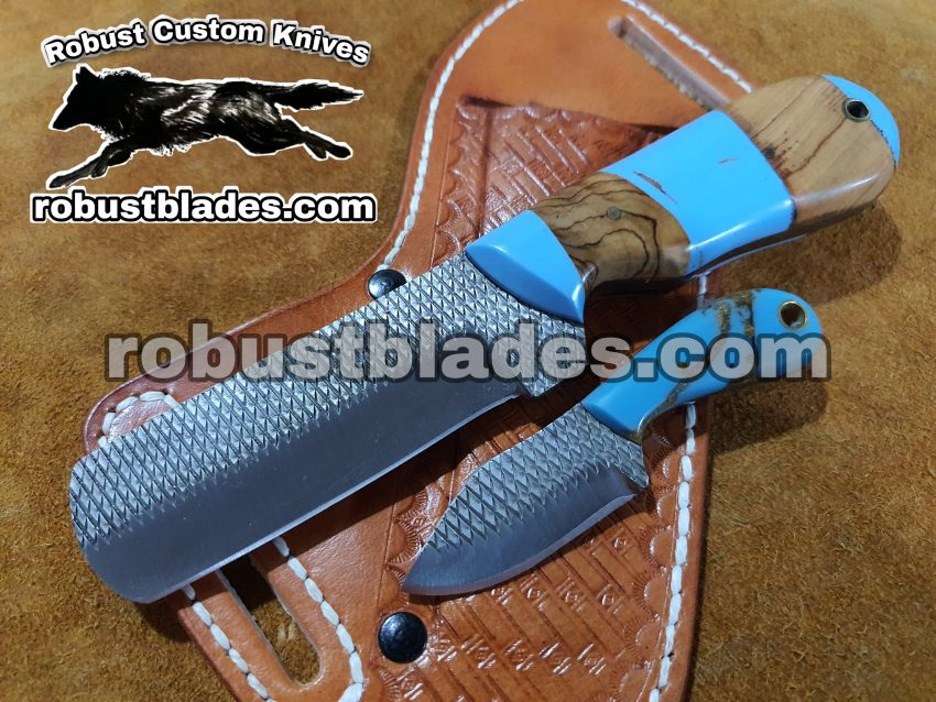 Custom Made Horse Rasp Steel Bull Cutter knives set...