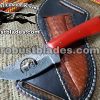 Custom Made Damascus Steel Praying cowboy knife...