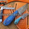 Custom Made Damascus Steel Cowboy and Skinner knife with folding knife set...