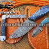 Custom Made Damascus Steel Cowboy and Skinner knife with folding knife set...