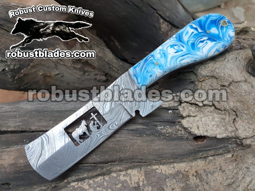 Custom Made Praying Cowboy Bull Cutter knife....