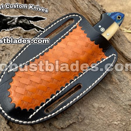 Custom Made Damascus Steel Cowboy and Skinner knife...