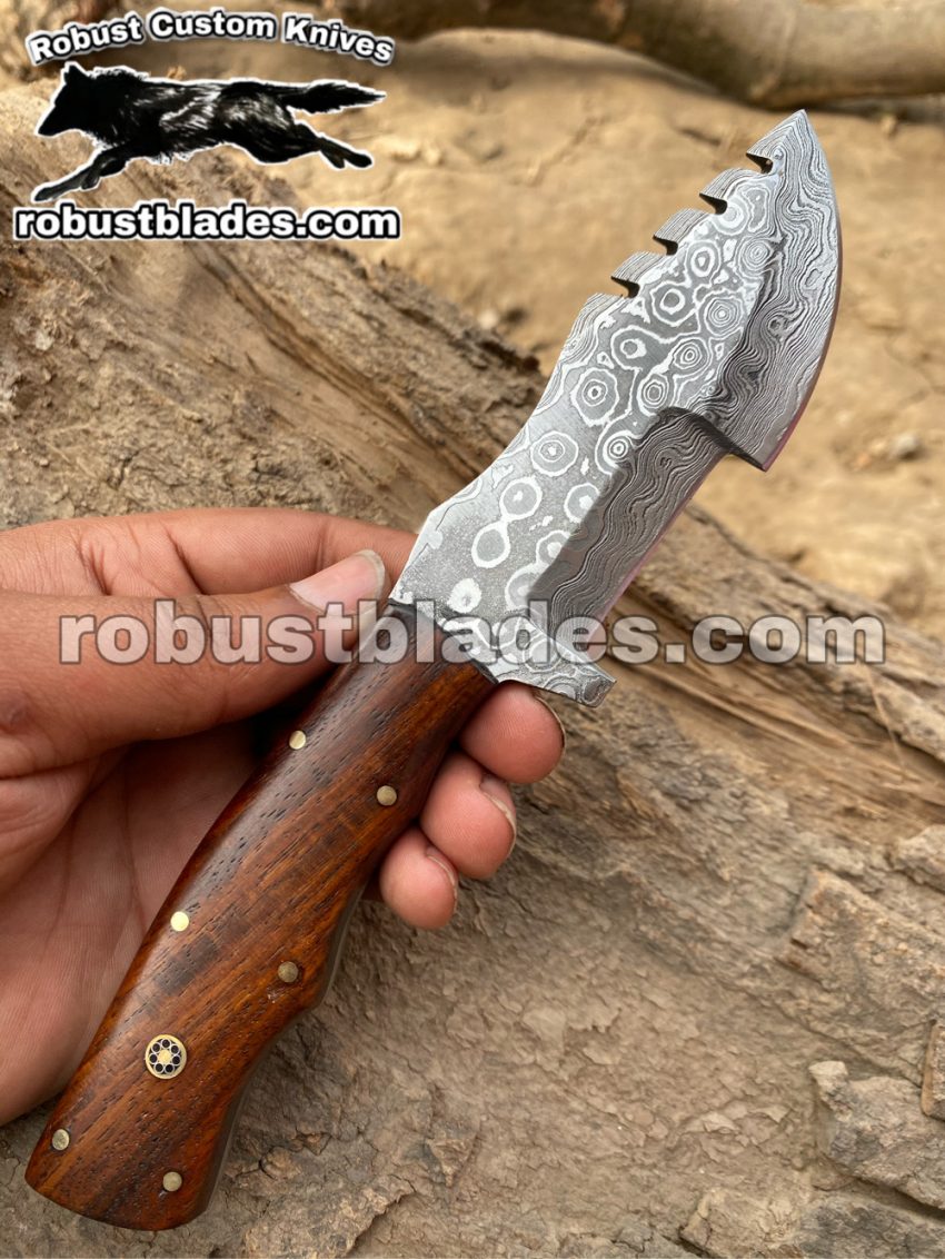 Custom Made Damascus Steel Tracker knife...