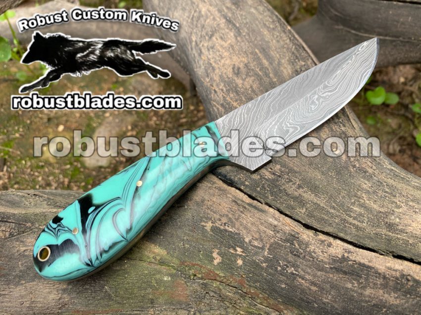 Custom Made Damascus Steel Cowboy and Skinner knife...