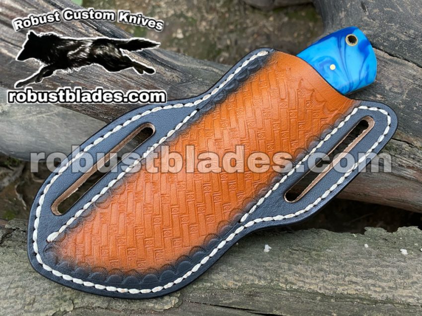 Custom Made Hores Rasp Steel Cowboy and Skinner knife...