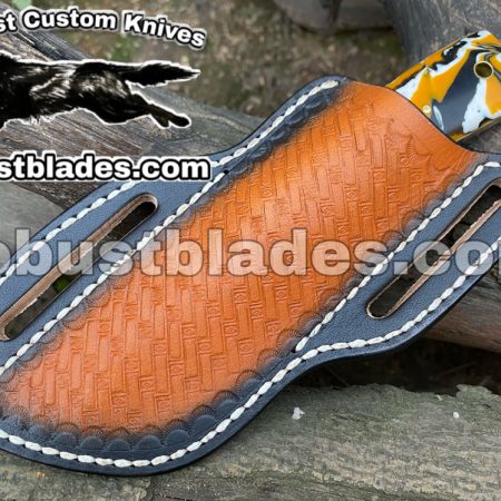 Custom Made Damascus Steel Cowboys and Skinner knife...