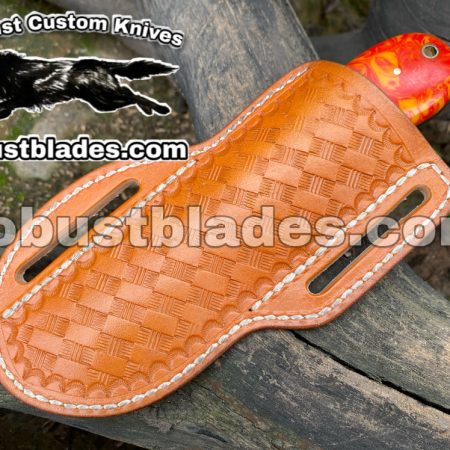 Custom Made Damascus Steel Bull Cutter Knife...