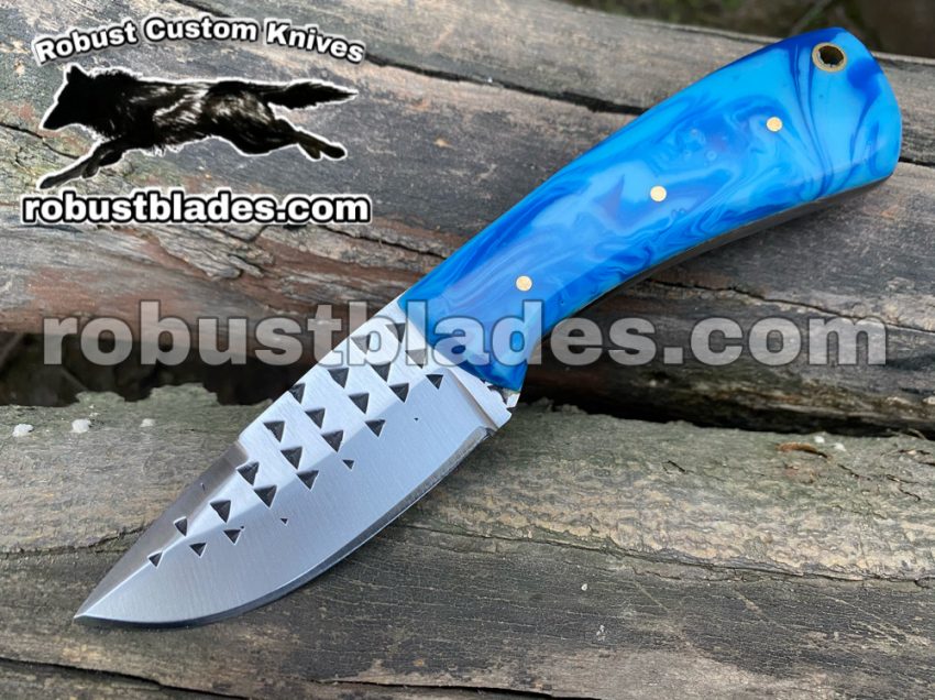 Custom Made Hores Rasp Steel Cowboy and Skinner knife...