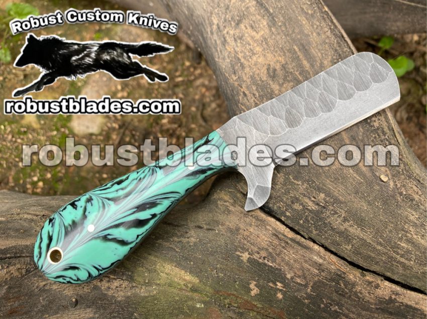 Custom Made Damascus Steel Bull Cutter Knife...