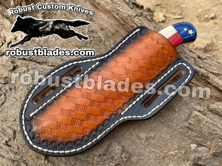 Custom Made Damascus Steel Cowboy and Skinner knife...