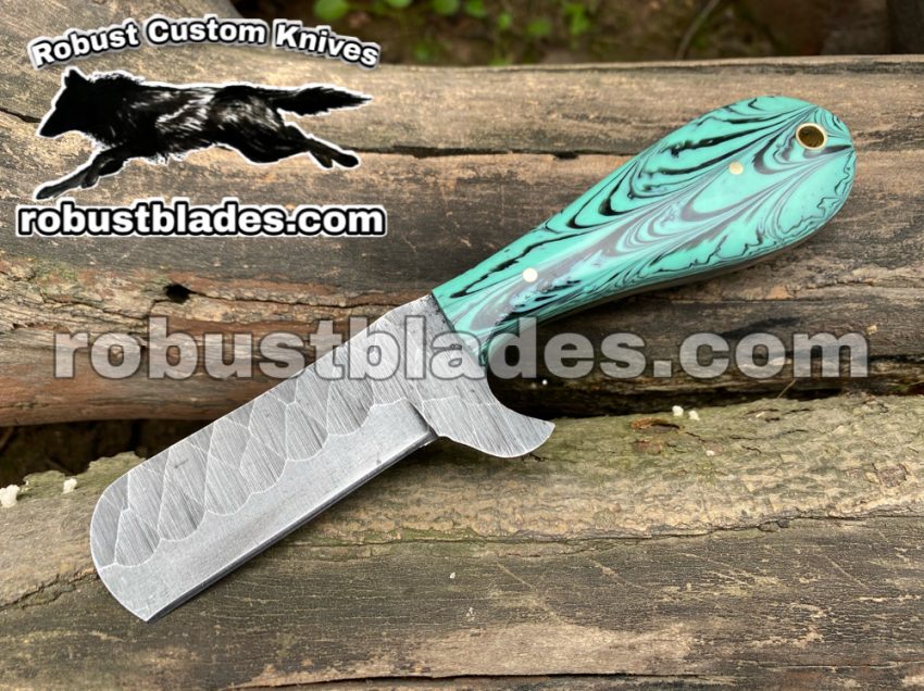 Custom Made Damascus Steel Bull Cutter Knife...