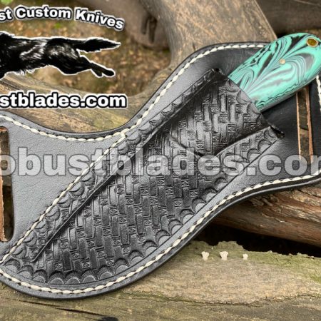 Custom Made Damascus Steel Cowboy and Skinner knife...