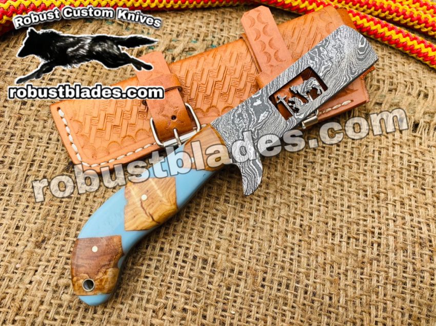 Praying Cowboy Bull Cutter Knife...