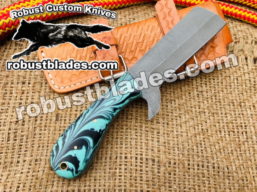 Custom Made 1095 Steel Bull Cutter Knife...