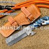 Custom Made Damascus Steel Bull Cutter Knife...