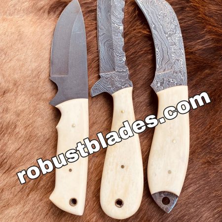 Damascus and 1095 Steel knives set...