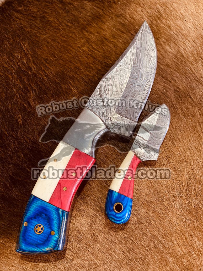 Damascus Steel Texas Handle knives set...
