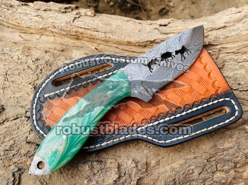 Damascus Steel Hugs and Hound knife…