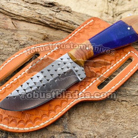 Custom Made Damascus Steel Pistol Cutter knife…