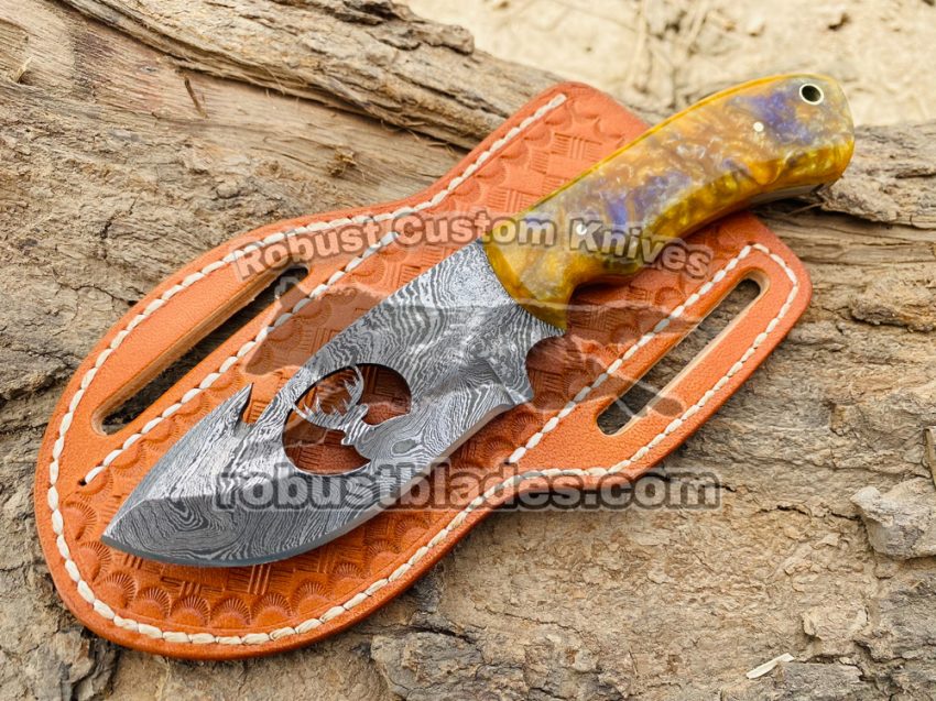 Damascus Steel Gut Hook knife…