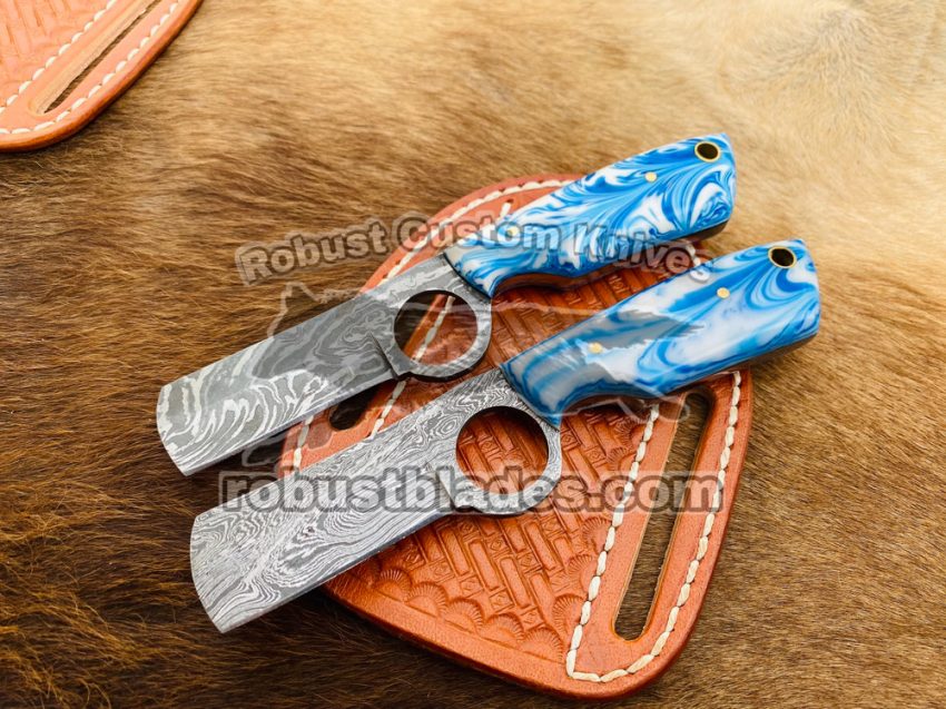 Damascus Steel Pistol Cutter Knives…