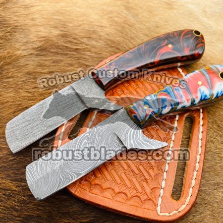 Damascus Steel Bull Cutter knives set…