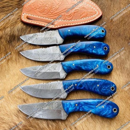 Custom Made Damascus Steel Fixed Blades Cowboy knives…