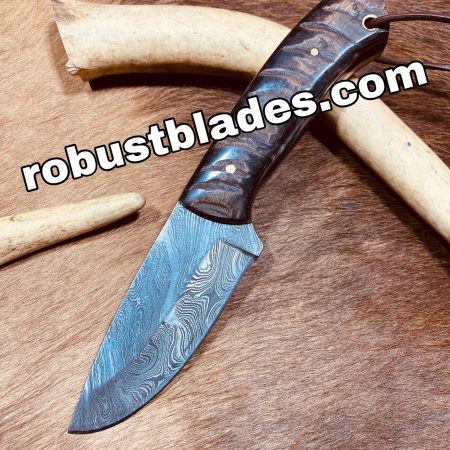 Custom Hand Made Damascus Steel Cowboy knife…