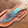 Custom Hand Made Damascus Steel Full Tang Blade Cowboy knife…