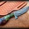 Custom Hand Made Damascus Steel Full Tang Blade Cowboy knife…