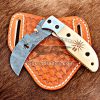 Custom Hand Made Damascus Steel IBEW LINEMAN Pocket knife…