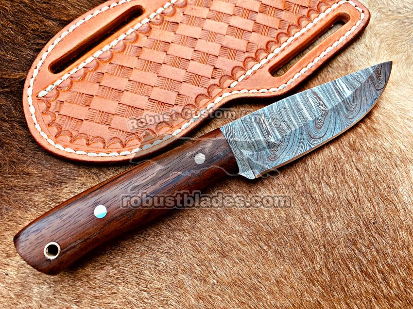 Custom Hand Made Damascus Steel Full Tang Blade Cowboy knife…