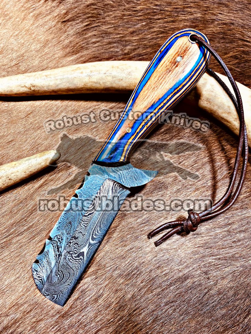 Custom Hand Made Damascus Steel Full Tang Blade Bull Cutter knife…