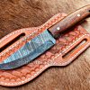 Custom Hand Made Damascus Steel Full Tang Blade Cowboy knife…