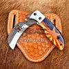 Custom Hand Made 1095 High Carbon Steel Lineman Pocket Knife...