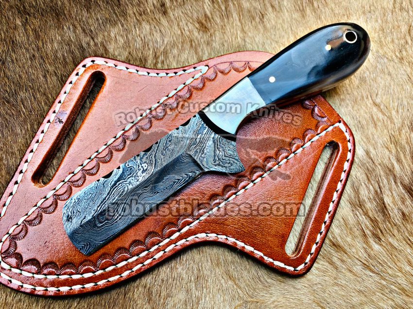 Custom Handmade Damascus Steel Full Tang Blade Bull Cutter knife…