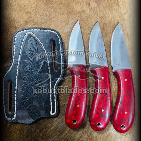 Custom Handmade 1095 Steel Full Tang Blades peacock knives set….