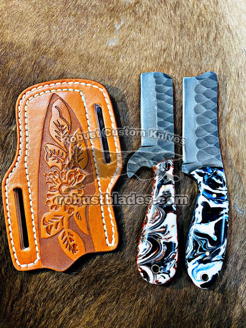 Custom Handmade 1095 Steel Full Tang Blades Bull Cutters knives Set…