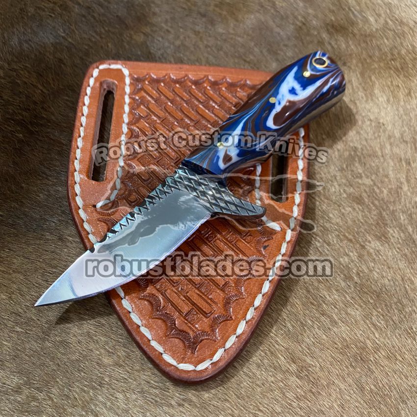 Custom Handmade Rasp Steel Full Tang Blade Cowboy knife