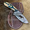 Custom Handmade Damascus Steel Full Tang Blade Pudelpointer Dog Cutout knife…