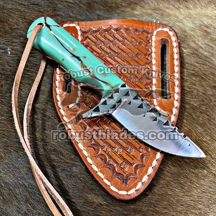 Custom Made Horse Rasp Steel Full Tang Blade Cowboy Skinner knife…