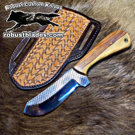 Black Smith Made Of Horse Rasp Steel Full Tang Blade Cowboy and Skinner knife…