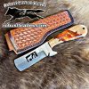 Black Smith Made Of Damascus Steel Full Tang Blade Bull Cutter knife….