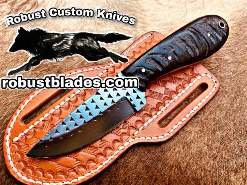 Black Smith Made Of Rasp Steel Full Tang Blade Cowboy knife…