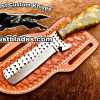 Black Smith Made Of Rasp Steel Full Tang Blade Bull Cutter knife…