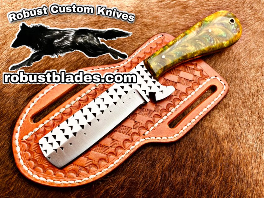 Black Smith Made Of Rasp Steel Full Tang Blade Bull Cutter knife…