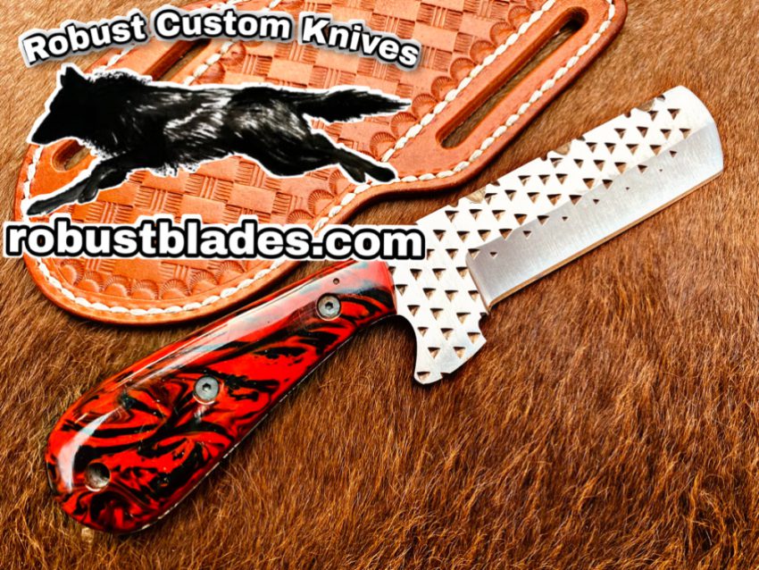 Black Smith Made Of Rasp Steel Full Tang Blade Bull Cutter knife…